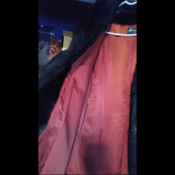 Dark Brown Faux Fur Jacket - Picture 3 of 5